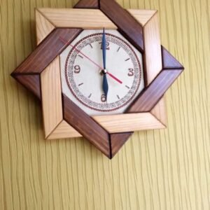 Wooden Wall Clock for Home Decor | Stylish Designer Wall Clock for Bedroom, Living Room, Office |  Decorative Fancy Wall Clock for Home, Modern Clock Wall (Wooden)